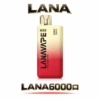 【LANA】6000口拋棄式電子煙 Mesh網狀發熱芯技術 擊喉感紮實平穩 3%尼古丁鹽完美比例 550mAh充電續航 全台現貨秒發