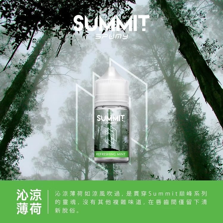 SPUMY Summit 進口煙油 細膩薄荷層次感 舒爽擊喉不嗆口 挑戰零下擊喉震撼 大師級醒腦配方 全天候精神煥發首選 台灣現貨秒發 - 图片 2